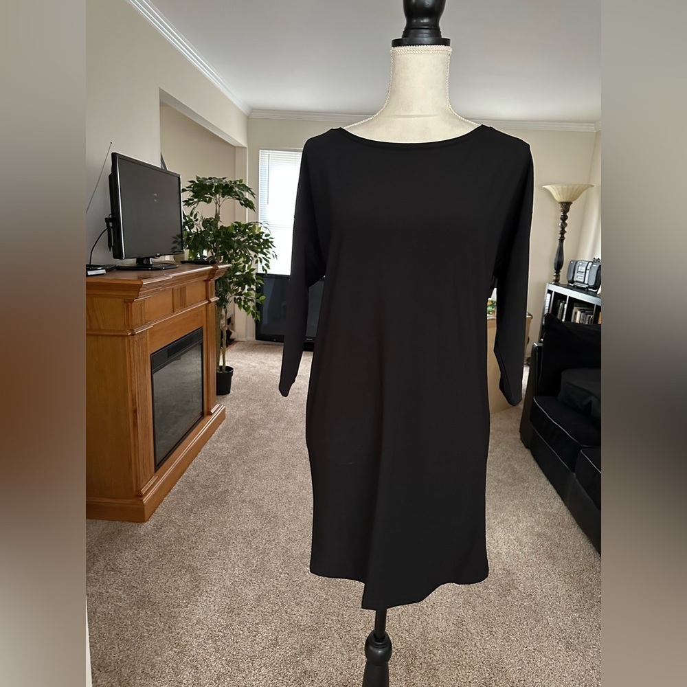 Nordstrom Leith Mini Dress Black 3/4 Sleeve Size XS NWOT - Picture 2 of 8